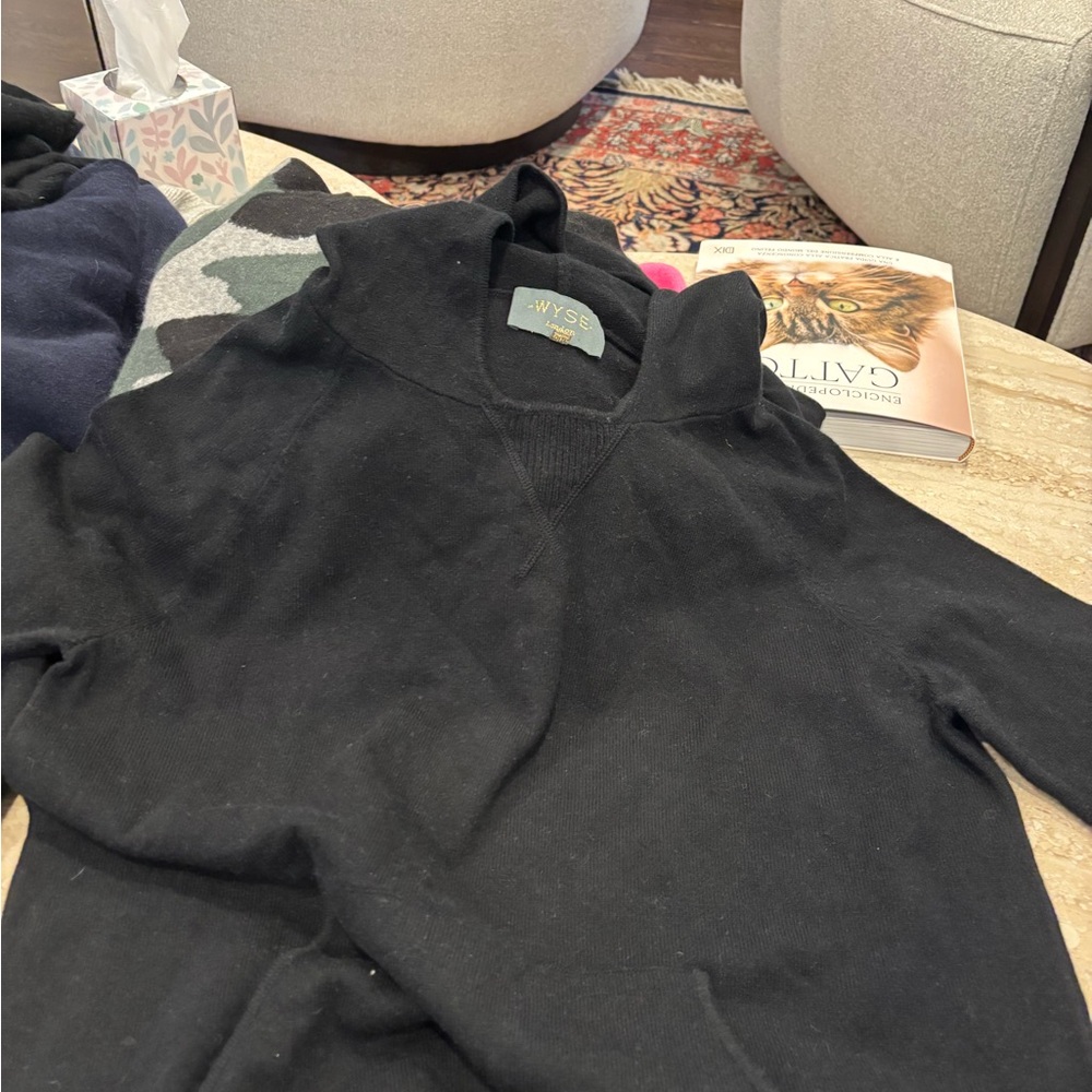 Wyse London Classic Black Turtleneck Sweater